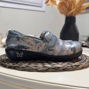 Alegria Marble Pattern Slip-On Shoes